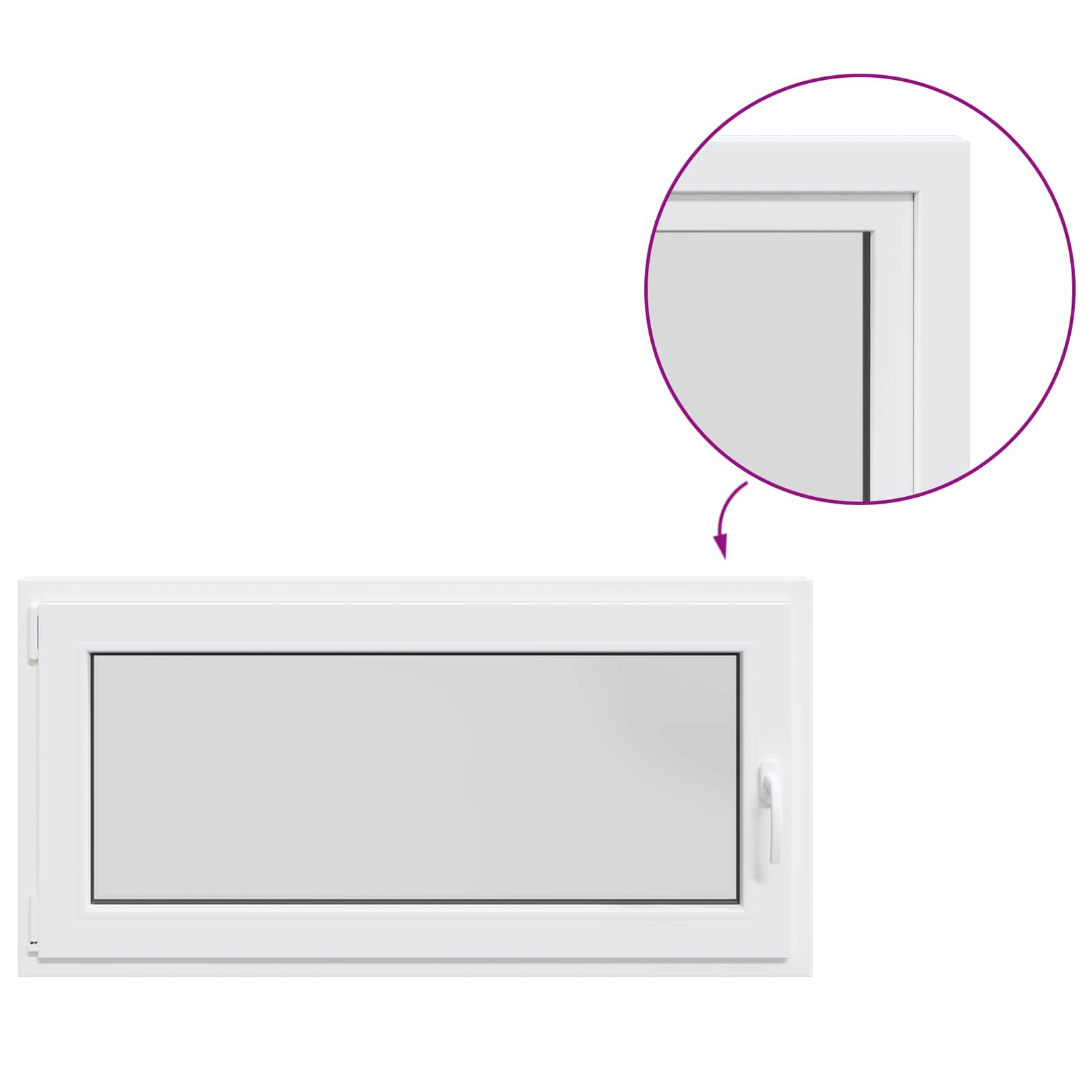 Прозорец за мазе RISOR 50 x 55 см PVC и стъкло — изображение 2