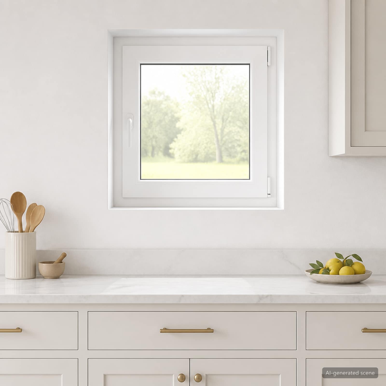 vidaXL Kældervindue RISOR 70 x 70 cm PVC og glas