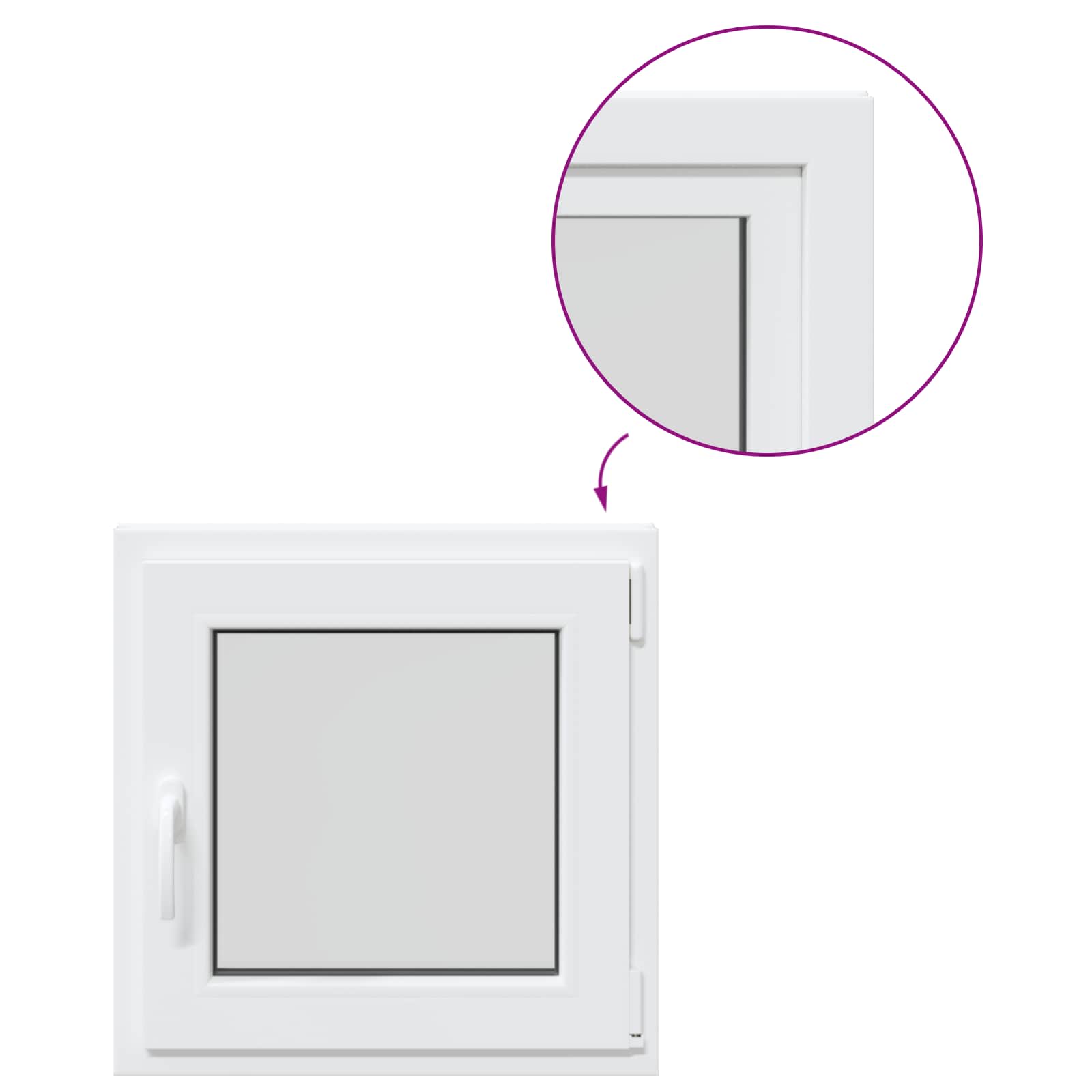 Прозорец за мазе RISOR 70 x 70 cm PVC и стъкло — изображение 2