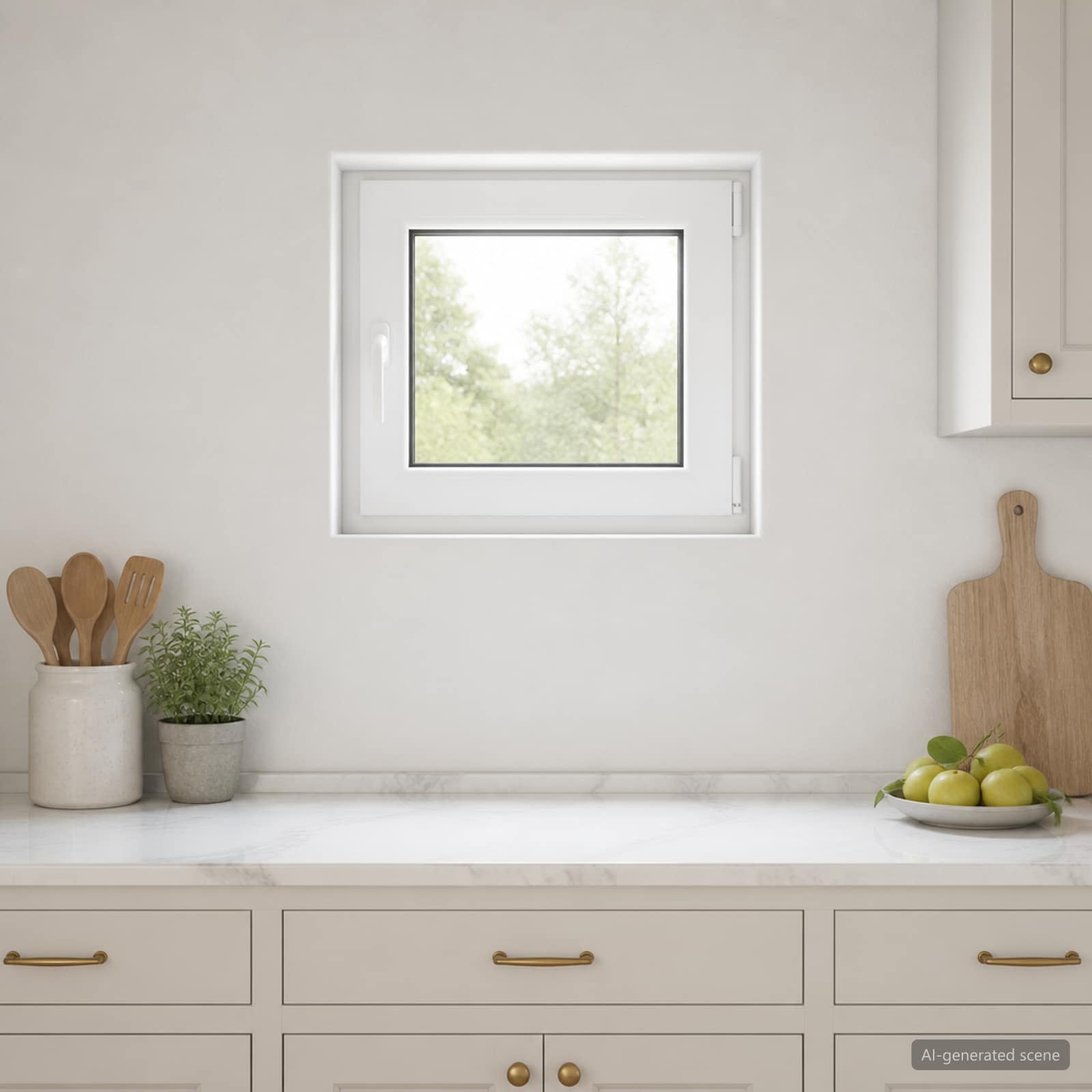vidaXL Kældervindue RISOR 60 x 50 cm PVC og glas