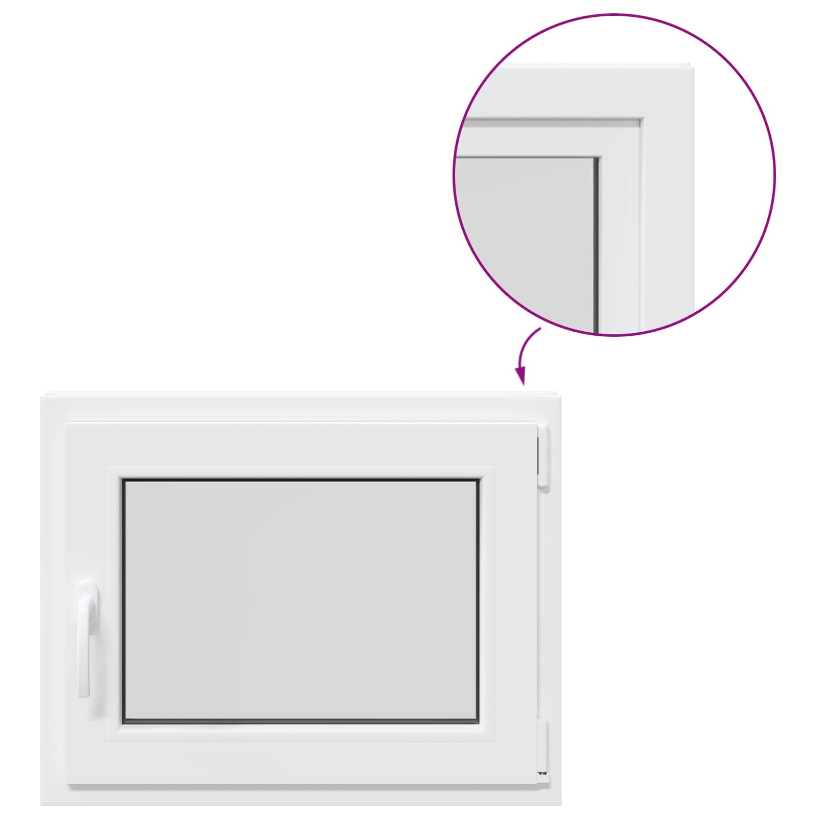 Прозорец за мазе RISOR 50 x 55 см PVC и стъкло — изображение 2