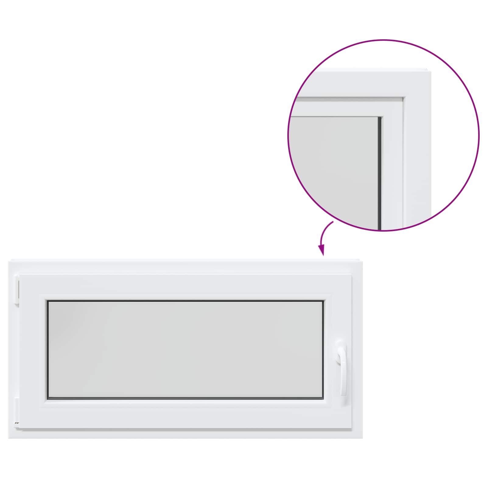Прозорец за мазе RISOR 50 x 55 см PVC и стъкло — изображение 2
