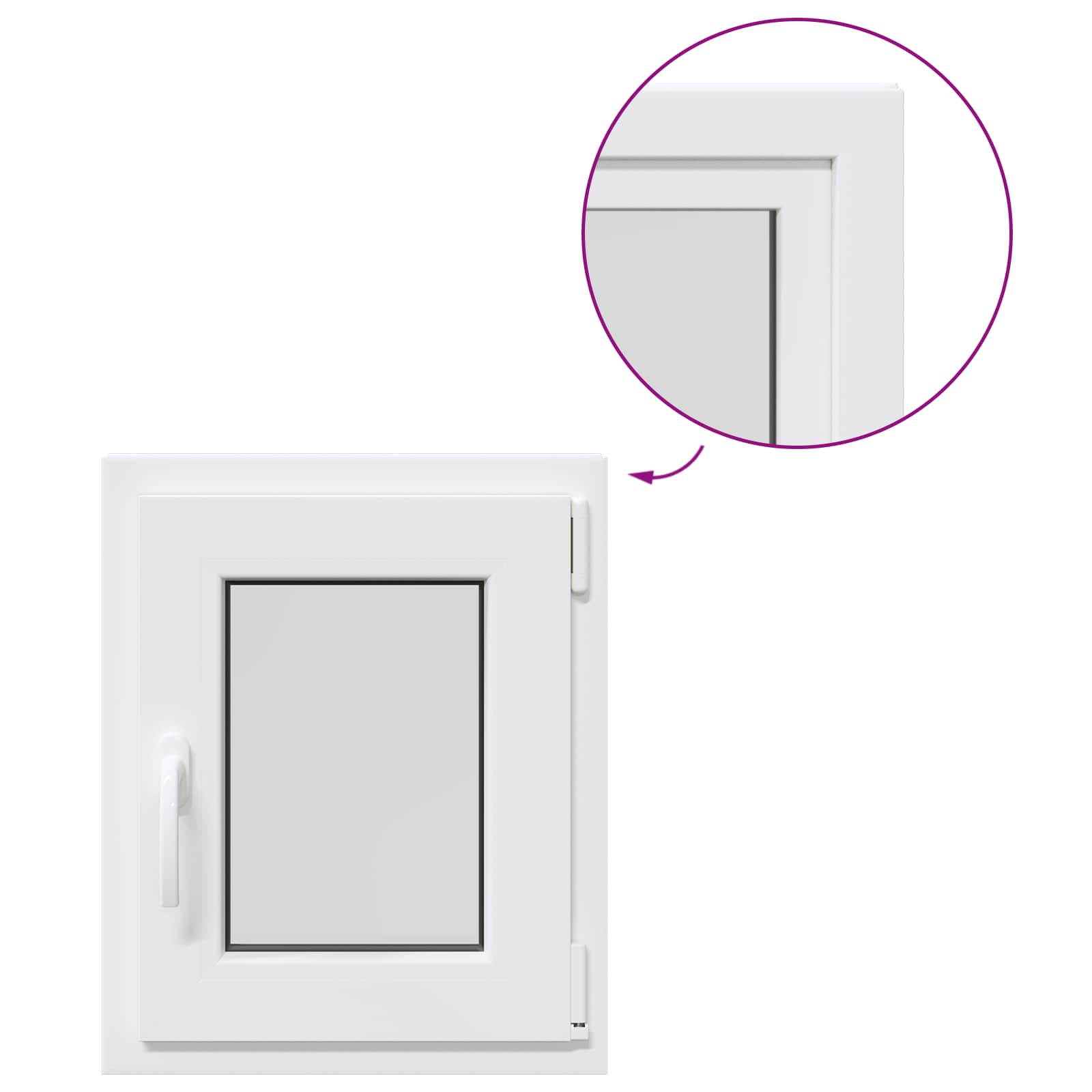 Прозорец за мазе RISOR 40 x 55 cm PVC и стъкло — изображение 2