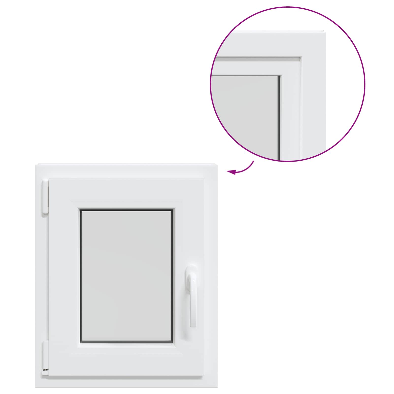 Прозорец за мазе RISOR 40 x 55 cm PVC и стъкло — изображение 2