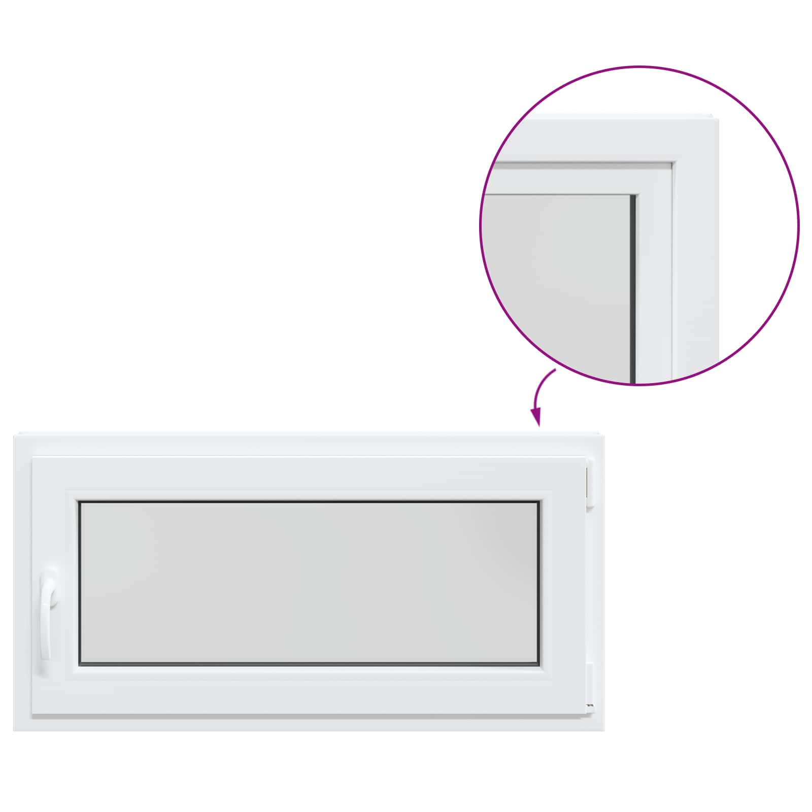 Прозорец за мазе RISOR 50 x 55 см PVC и стъкло — изображение 2