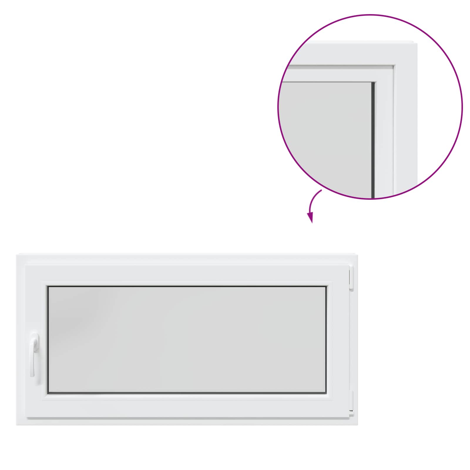 Прозорец за мазе RISOR 50 x 55 см PVC и стъкло — изображение 2