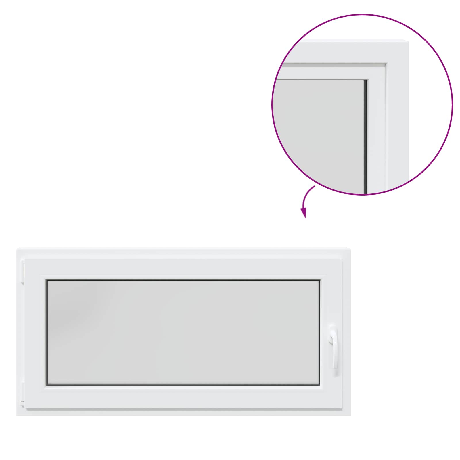 Прозорец за мазе RISOR 50 x 55 см PVC и стъкло — изображение 2