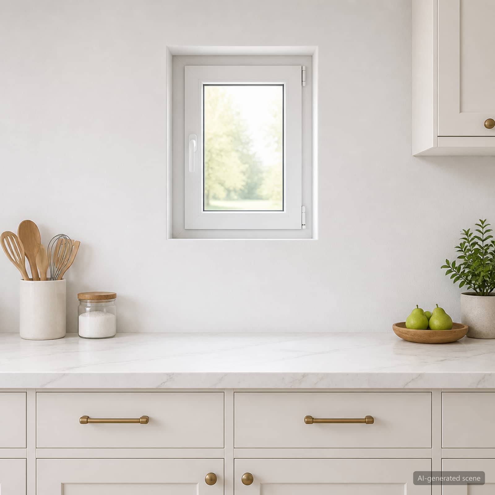vidaXL Kældervindue RISOR 40 x 60 cm PVC og glas