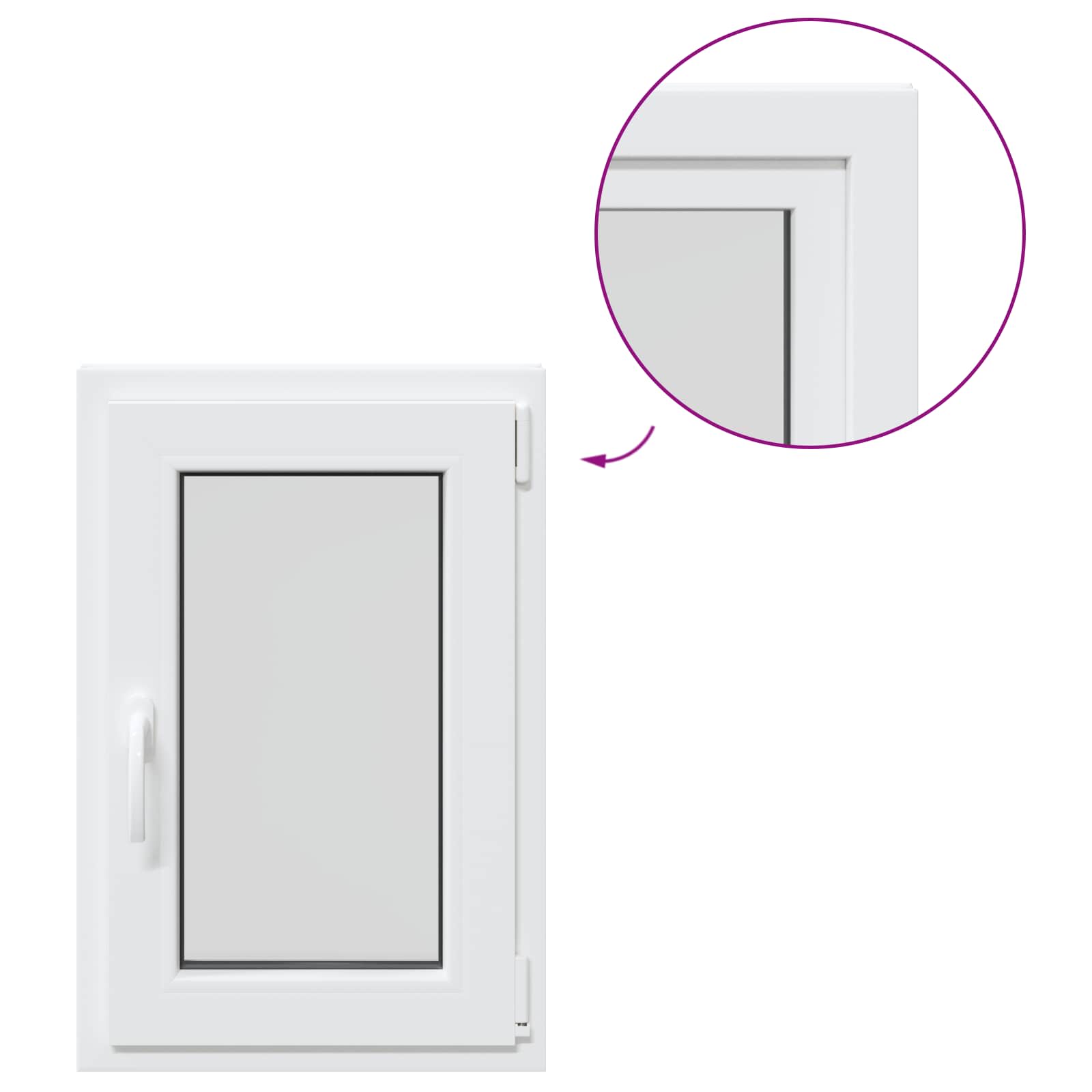 Цвят на вътрешната част на прозореца за мазе Бял RISOR — изображение 2