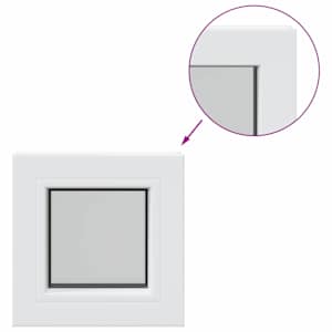 vidaXL Keldri akna sisepind valge RISOR 30 x 30 cm