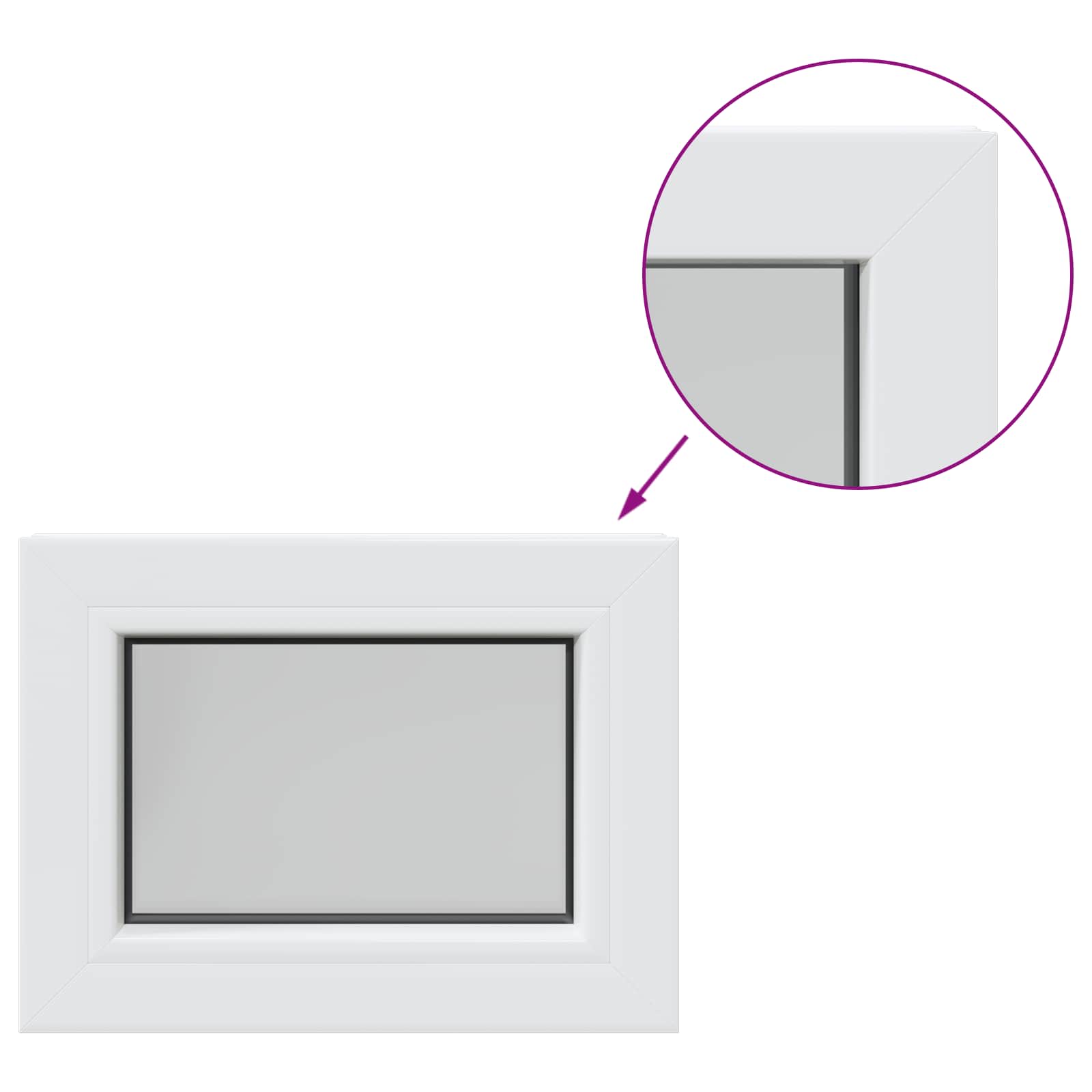 Прозорец за мазе RISOR 35 x 30 см PVC и стъкло — изображение 2