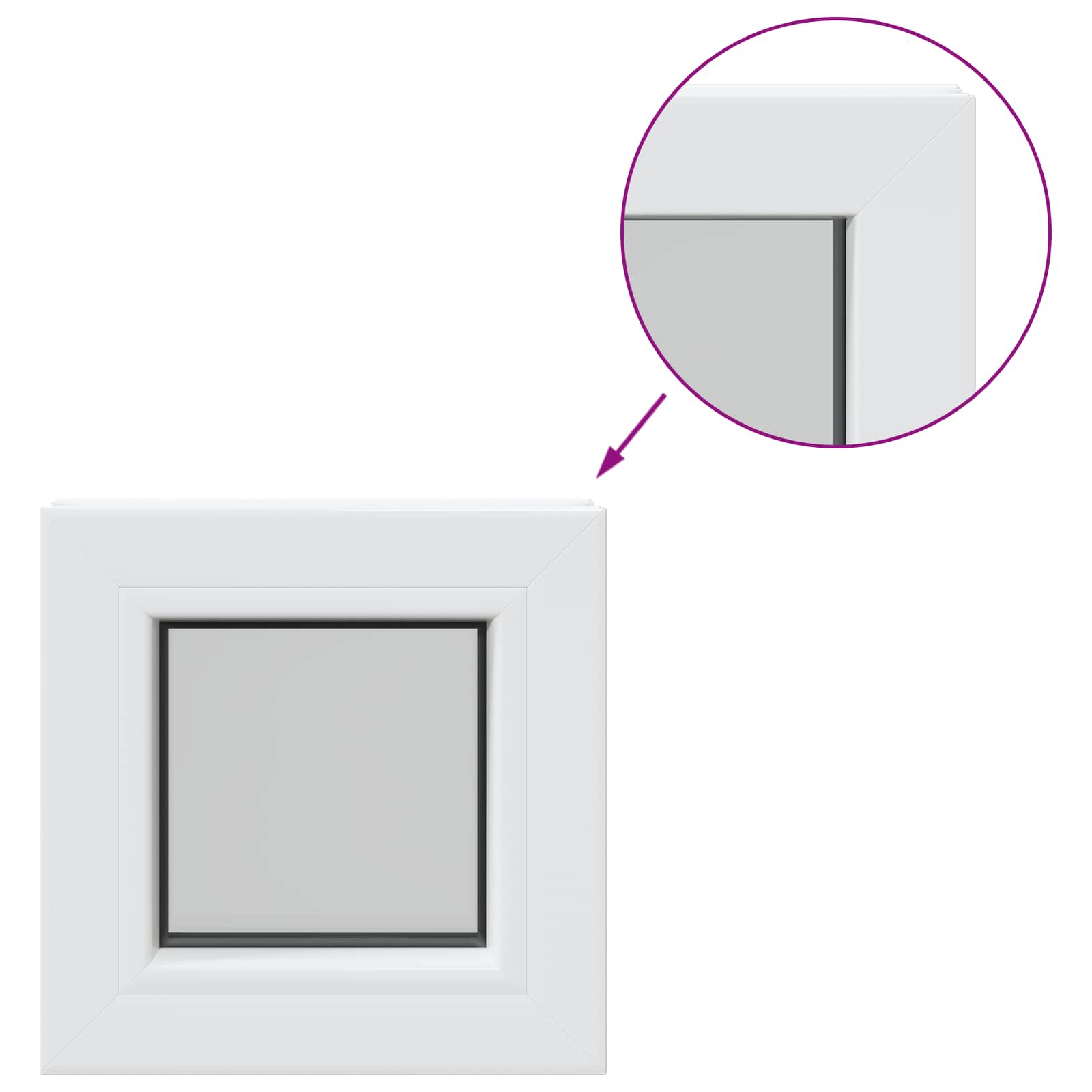 Прозорец за мазе RISOR 35 x 35 cm PVC и стъкло — изображение 2