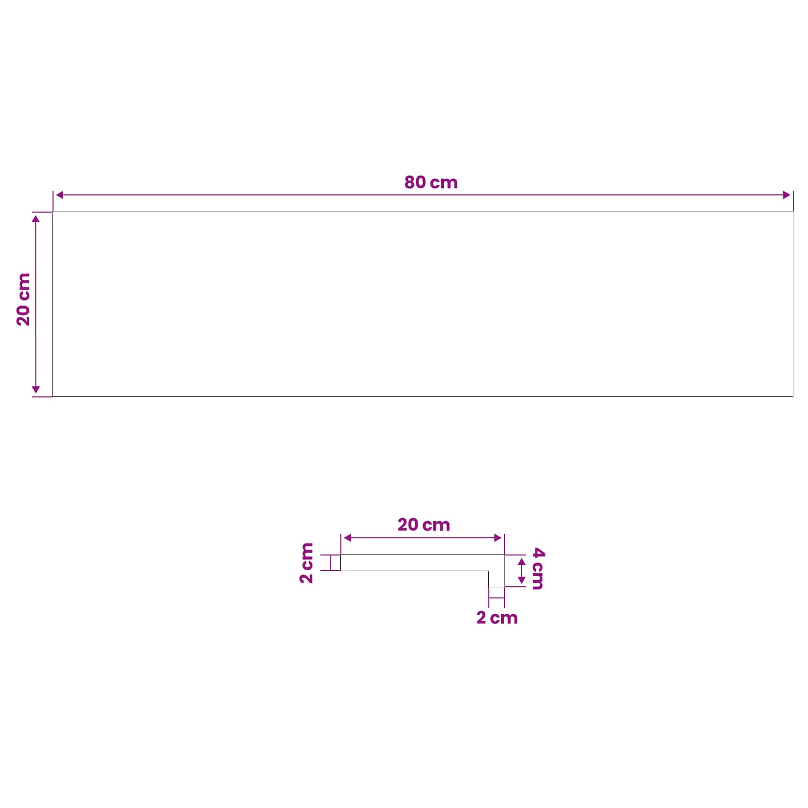 vidaXL Fensterbänke 2 stk. Weiß 80 x 20 x 2 cm Massivholz Eiche – Bild 8
