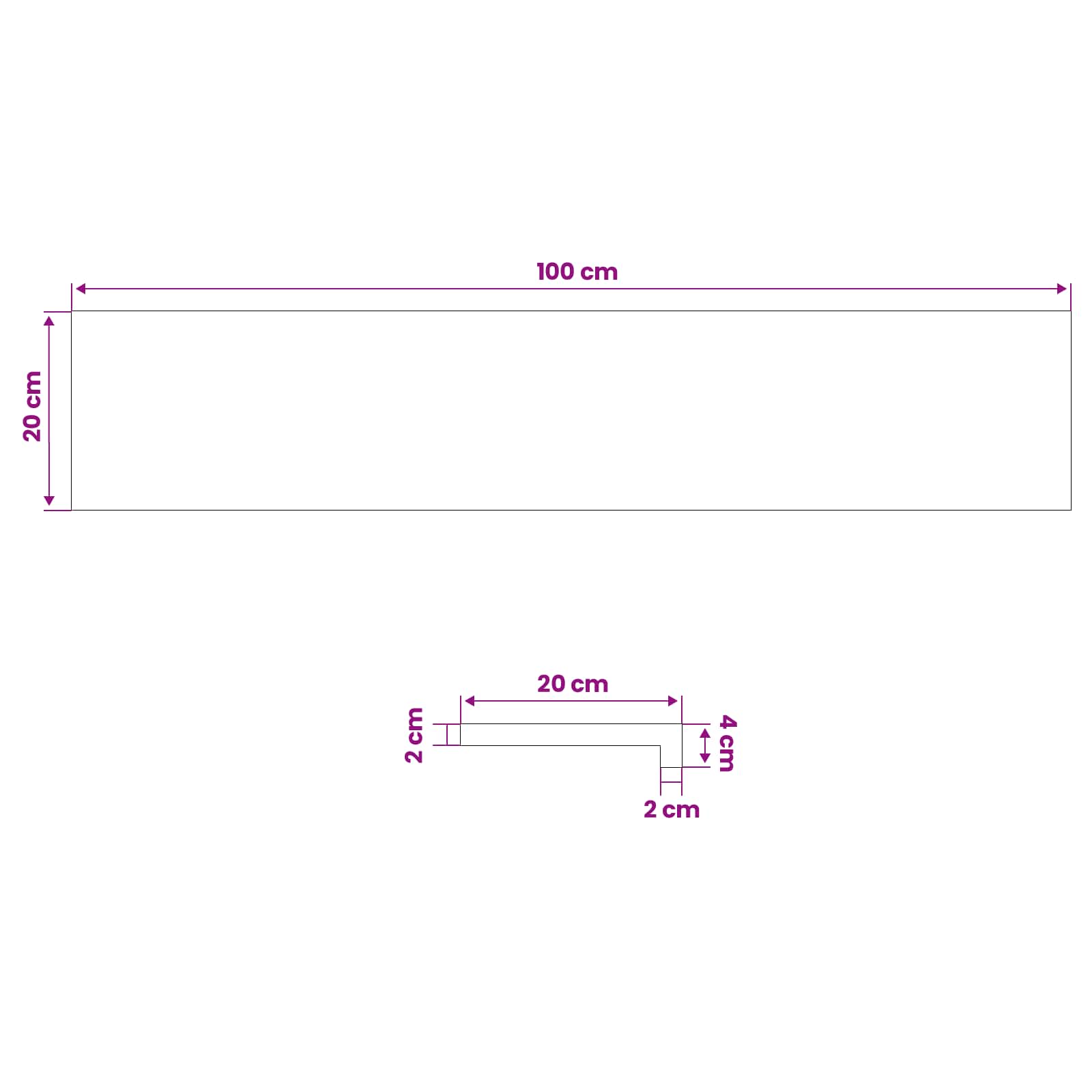 vidaXL Fensterbänke 2 stk. Weiß 100 x 20 x 2 cm Massivholz Eiche – Bild 8