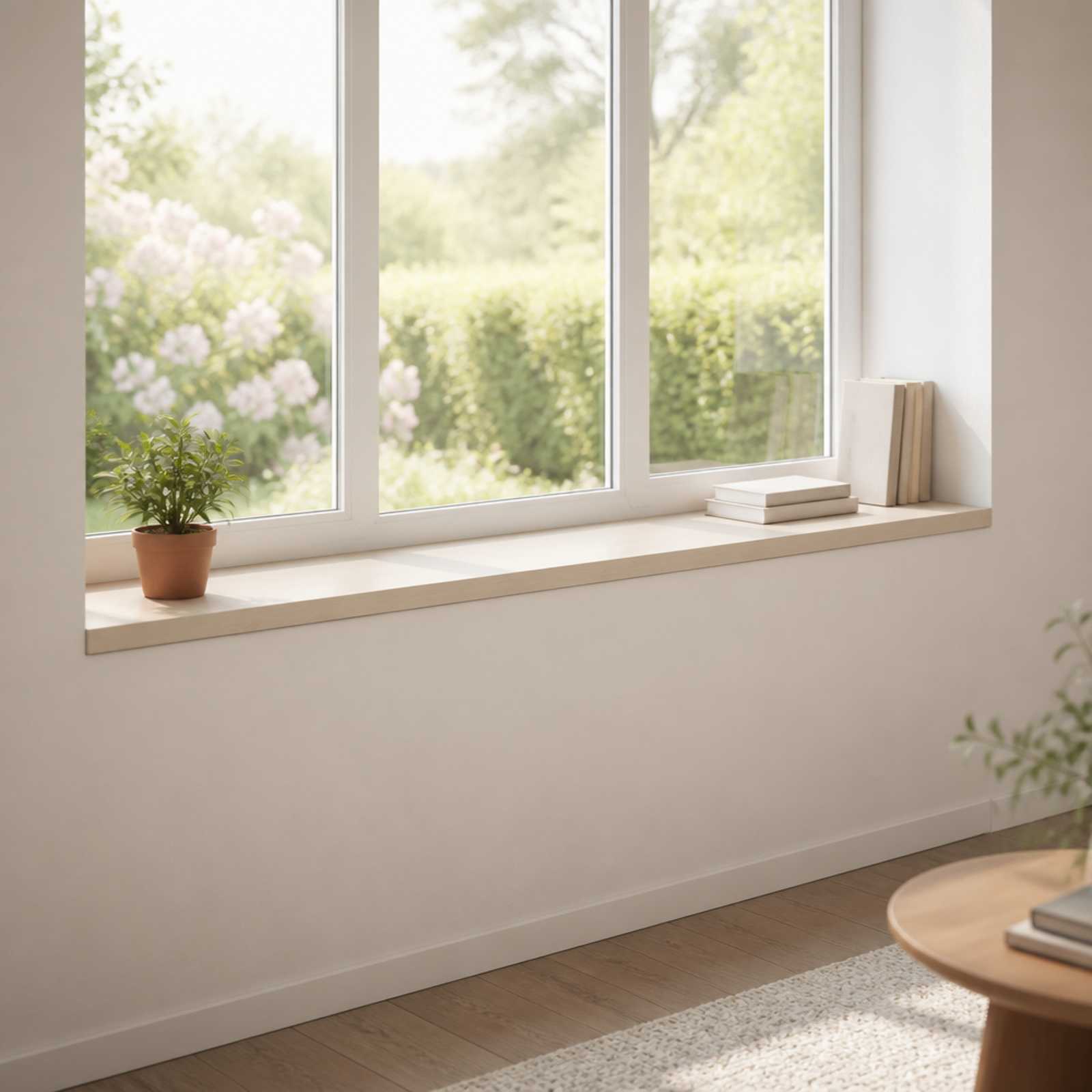 vidaXL Vinduplanker 2 stk. Hvit 120 x 25 x 2 cm Massivt Eiketre