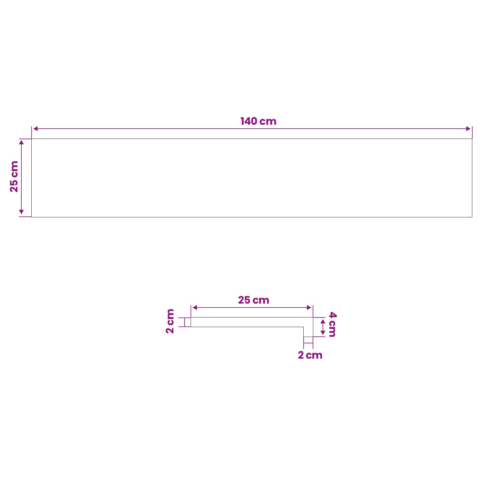vidaXL Fensterbänke 2 stk. Dunkelbraun 140 x 25 x 2 cm – Bild 8