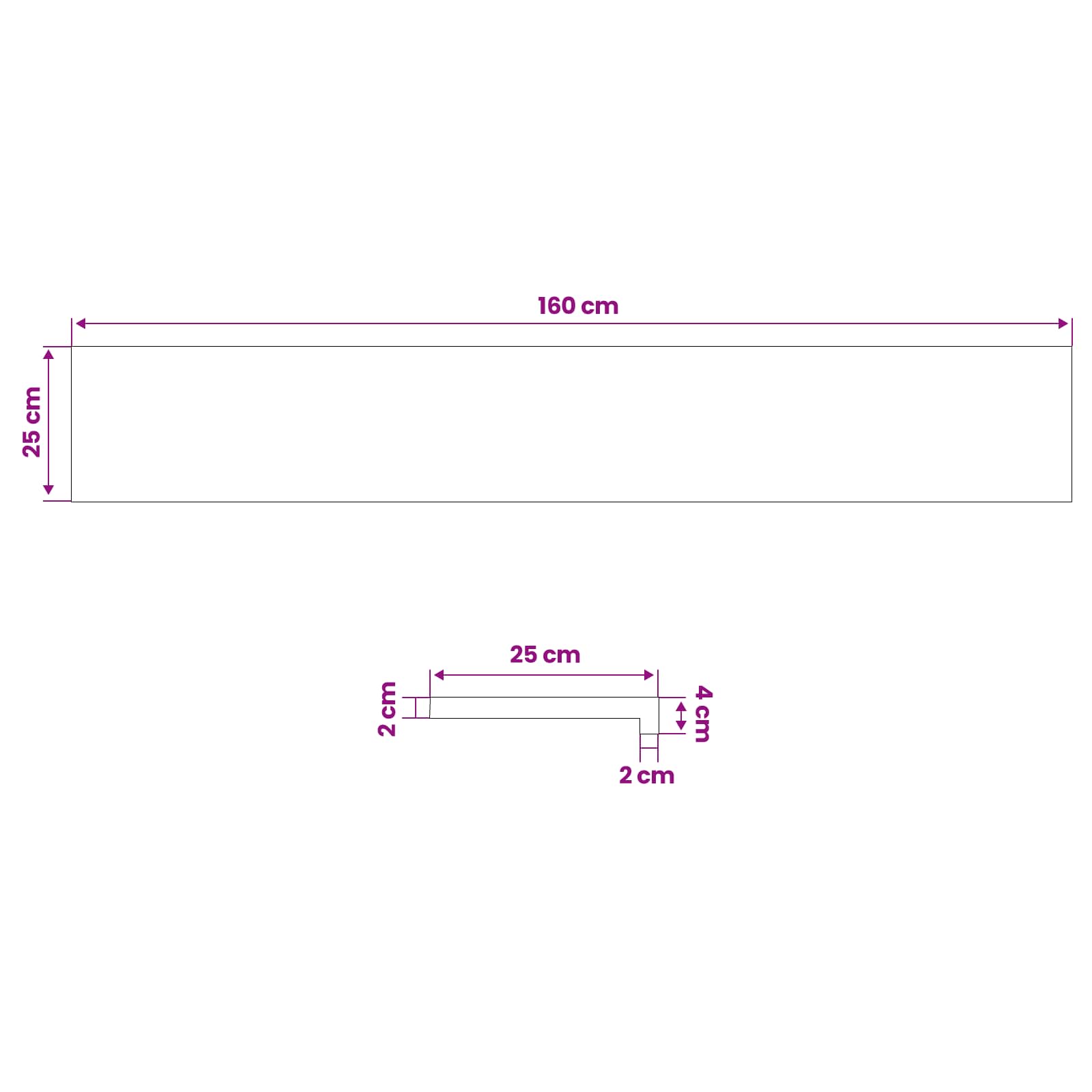 vidaXL Fensterbänke 2 stk. Dunkelbraun 160 x 25 x 2 cm – Bild 8