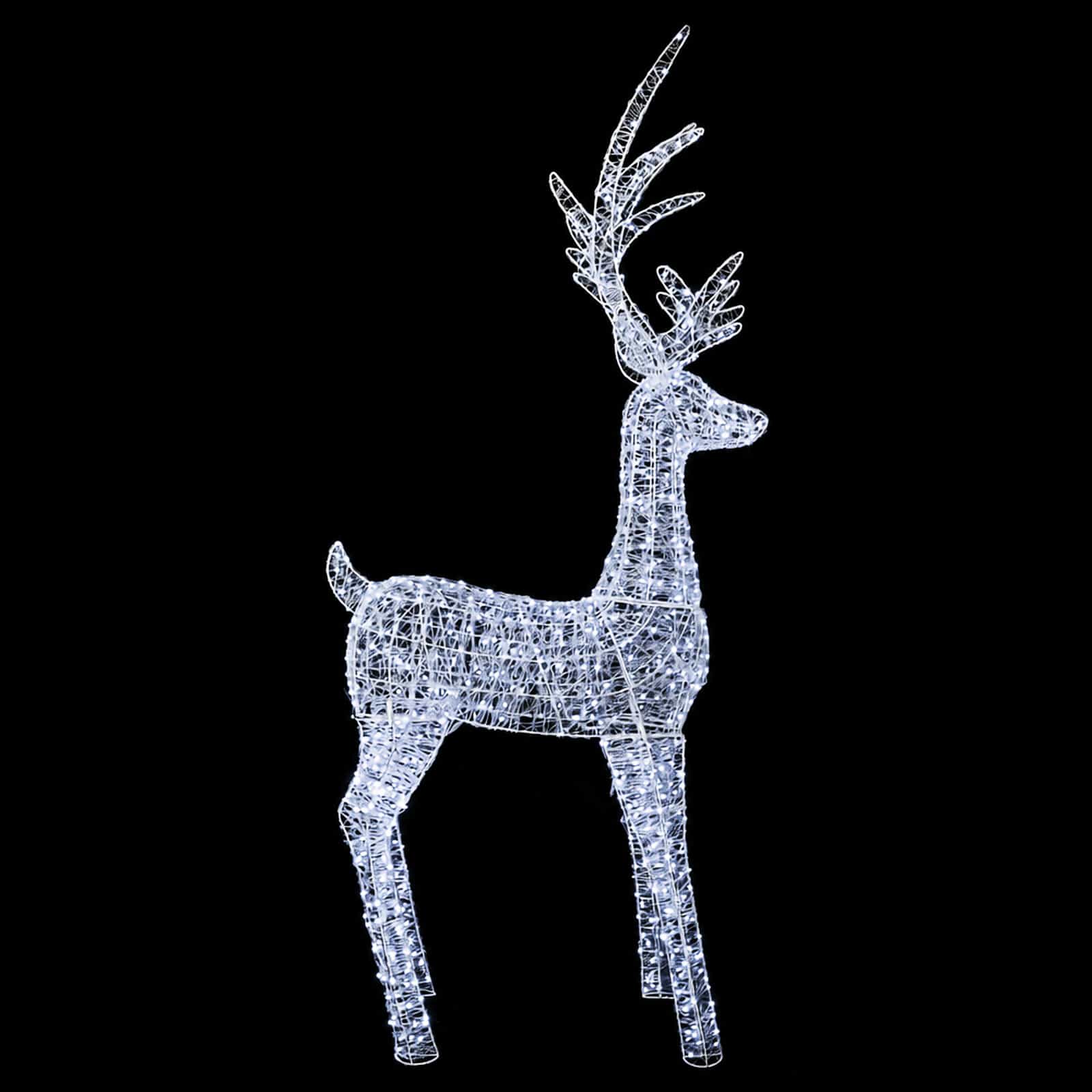 Božični LED jelen z lučkami 1000 LED Hladno bela