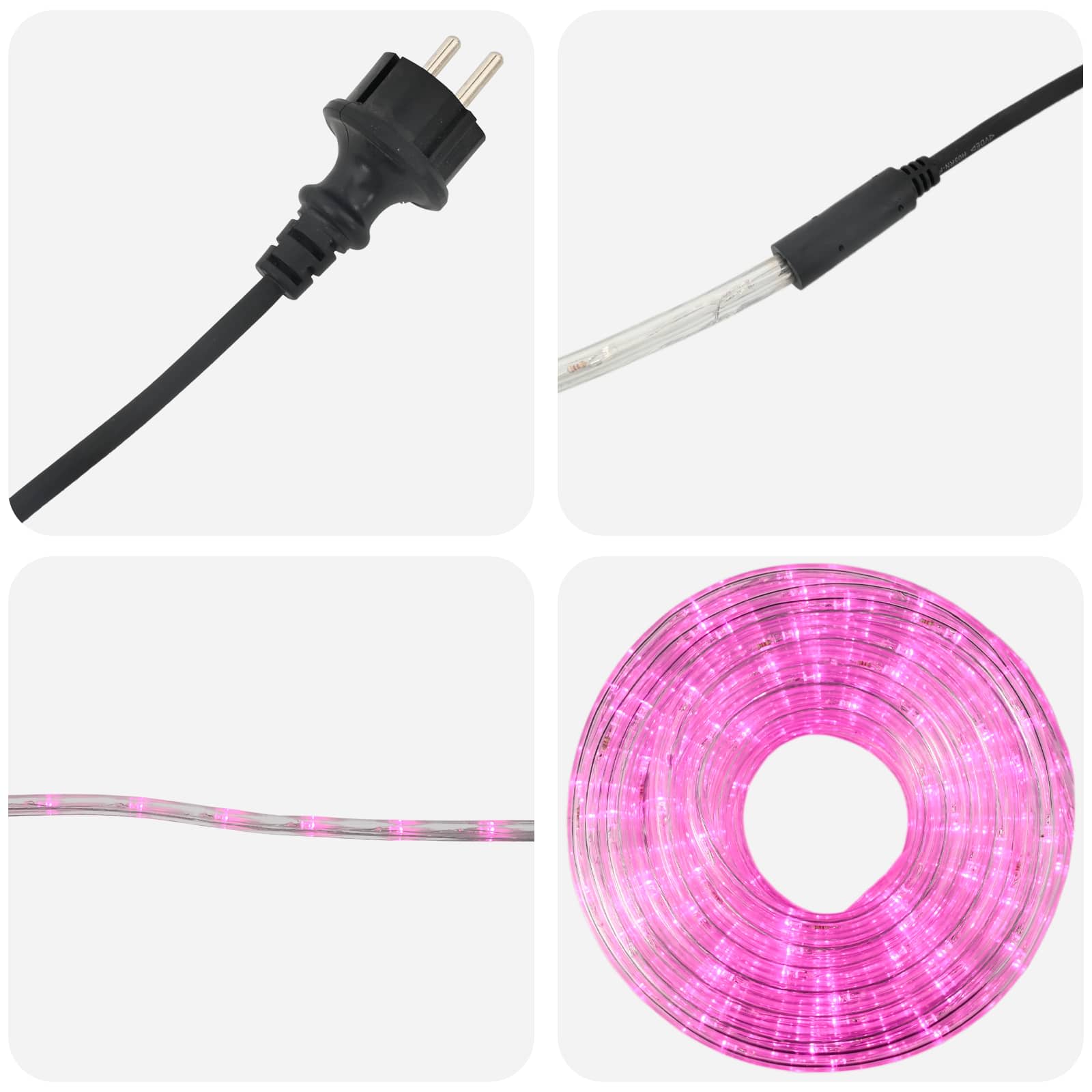 Božična LED svetlobna cev 480 LED Roza 20 m