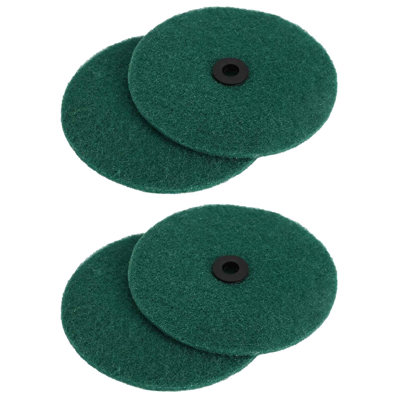 vidaXL Leštička podláh 4 ks Ø 14 cm Tmavozelená Mikrovlákno