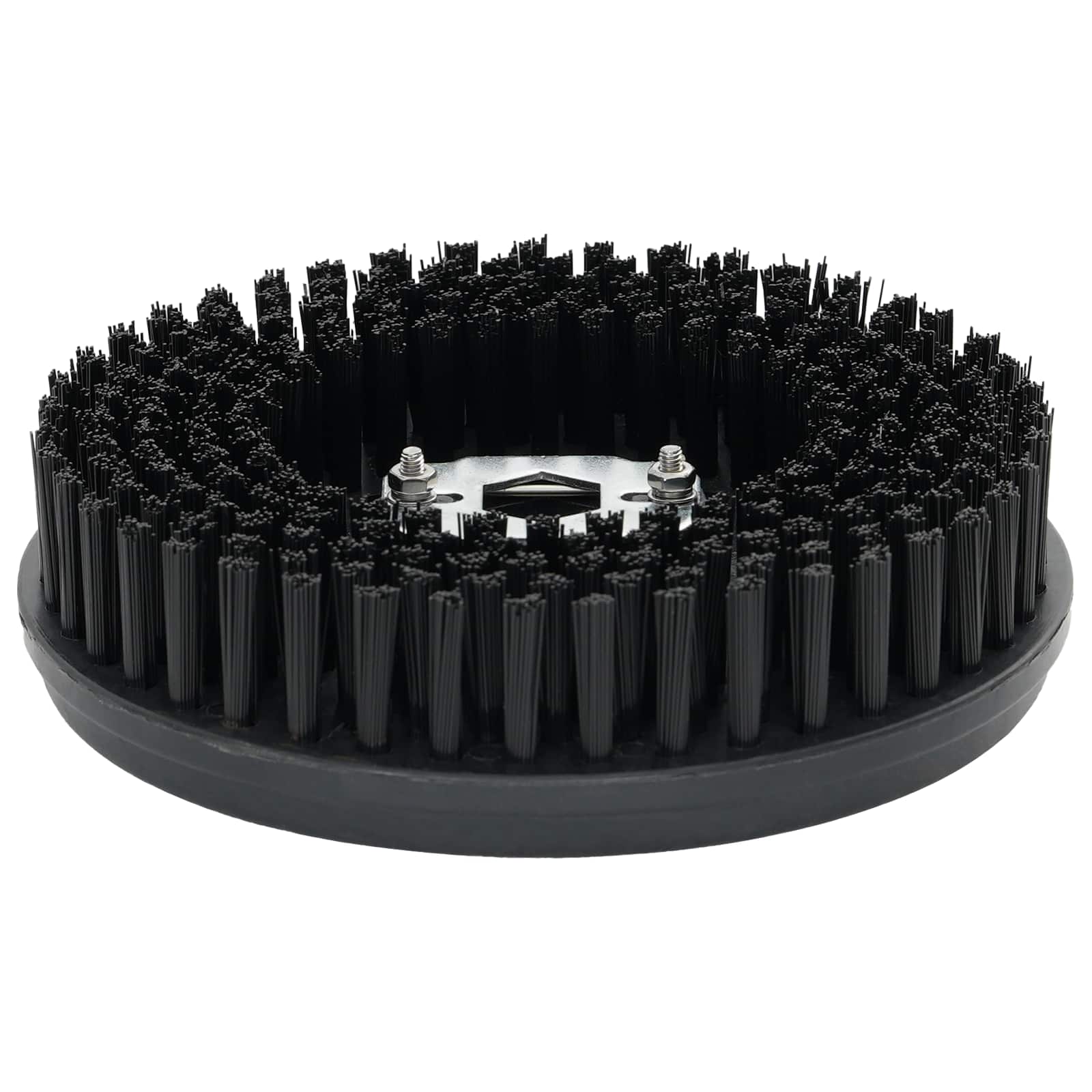 vidaXL - Borstelkop - voor - boenmachine - 4 - st - Ø - 13 - cm - Zwart - PP - en - nylon