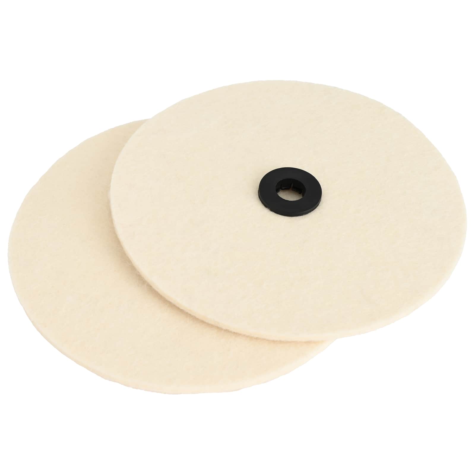 vidaXL - Viltpads - voor - boenmachine - 4 - st - Ø - 14 - cm - Licht - Roomkleur