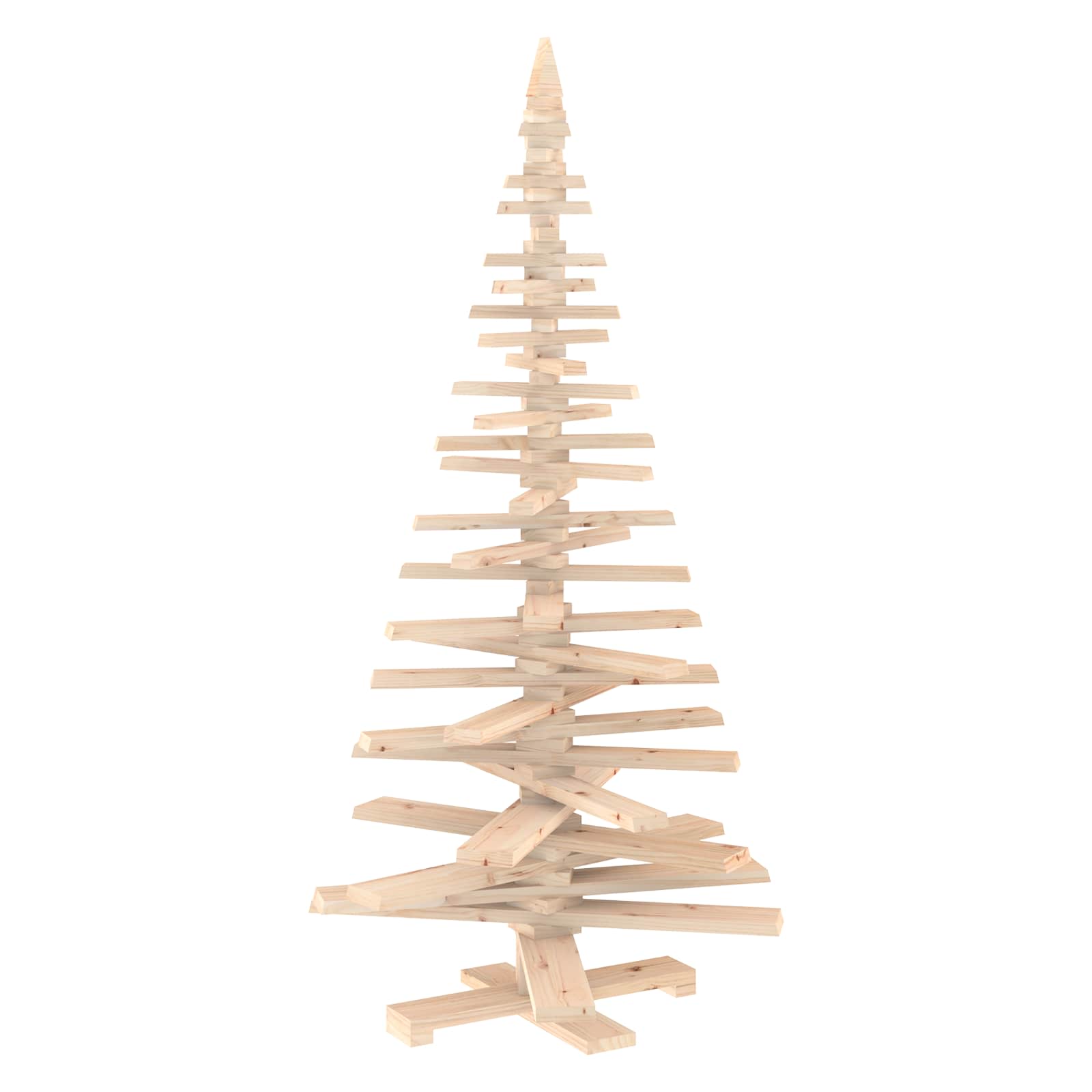vidaXL Drevený vianočný stromček KOTKA 180 cm Borovicový masív