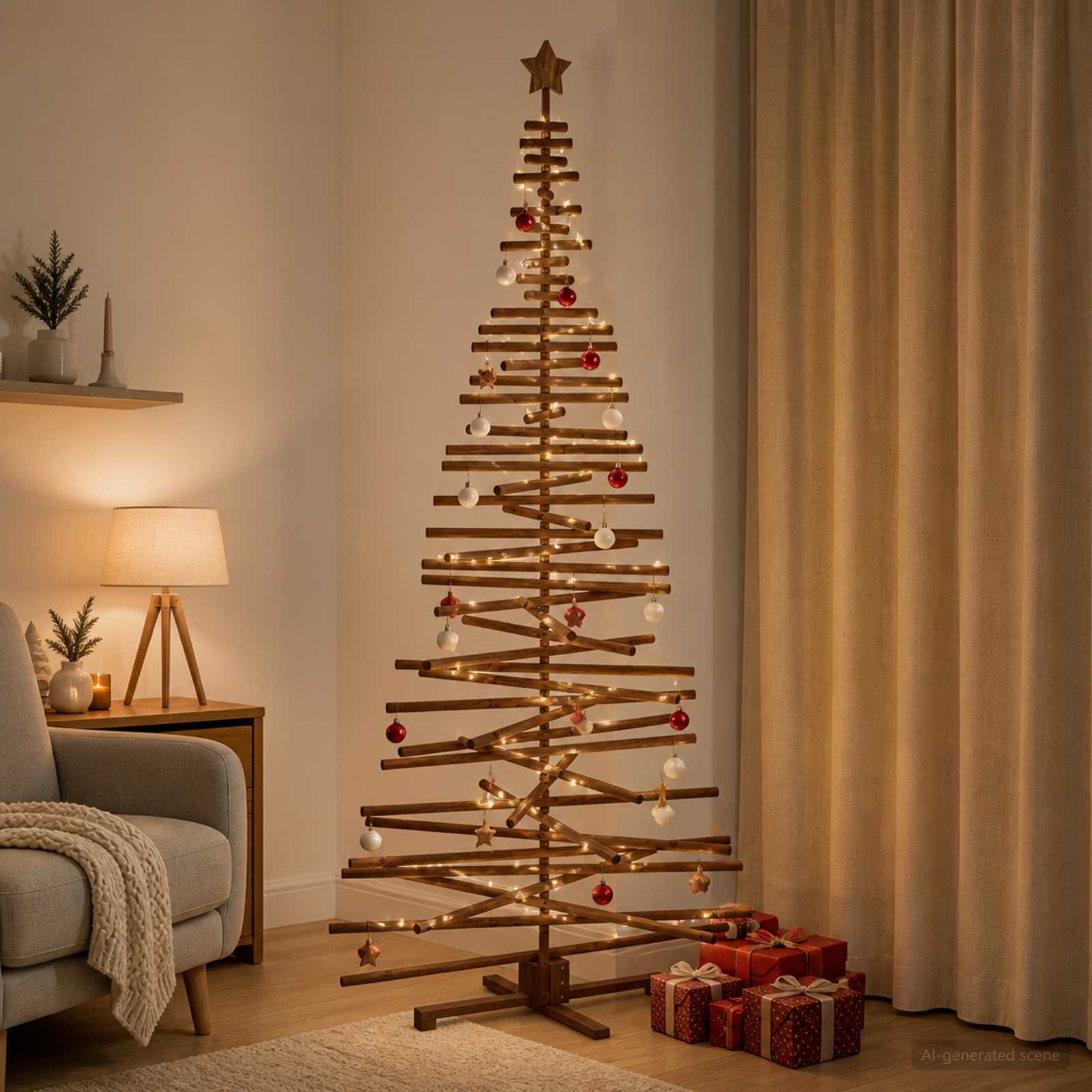 vidaXL - Houten - kerstboom - KOTKA - 240 - cm - Massief - grenenhout