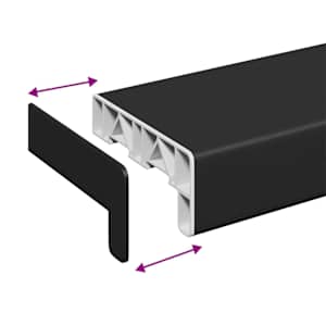 Parapet okna Černá s dřevěnou texturou 160 x 15 x 4,5 cm PVC - obrázek 8