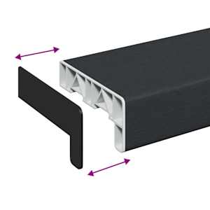 Parapet okna Antracit s dřevěnou strukturou 160 x 15 x 4,5 cm - obrázek 8