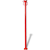 vidaXL Acrow Toed Punane 280 x 12 x 12 cm