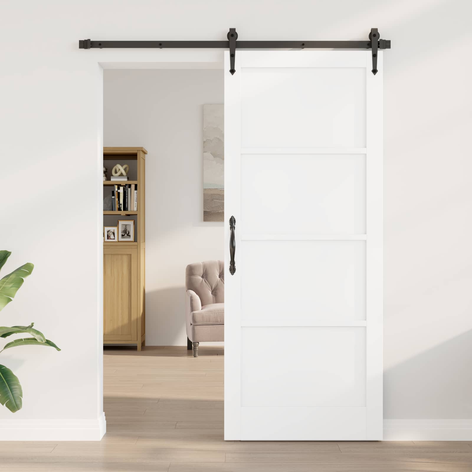 vidaXL Notranja vrata Bela 86 x 211 cm Vezani les
