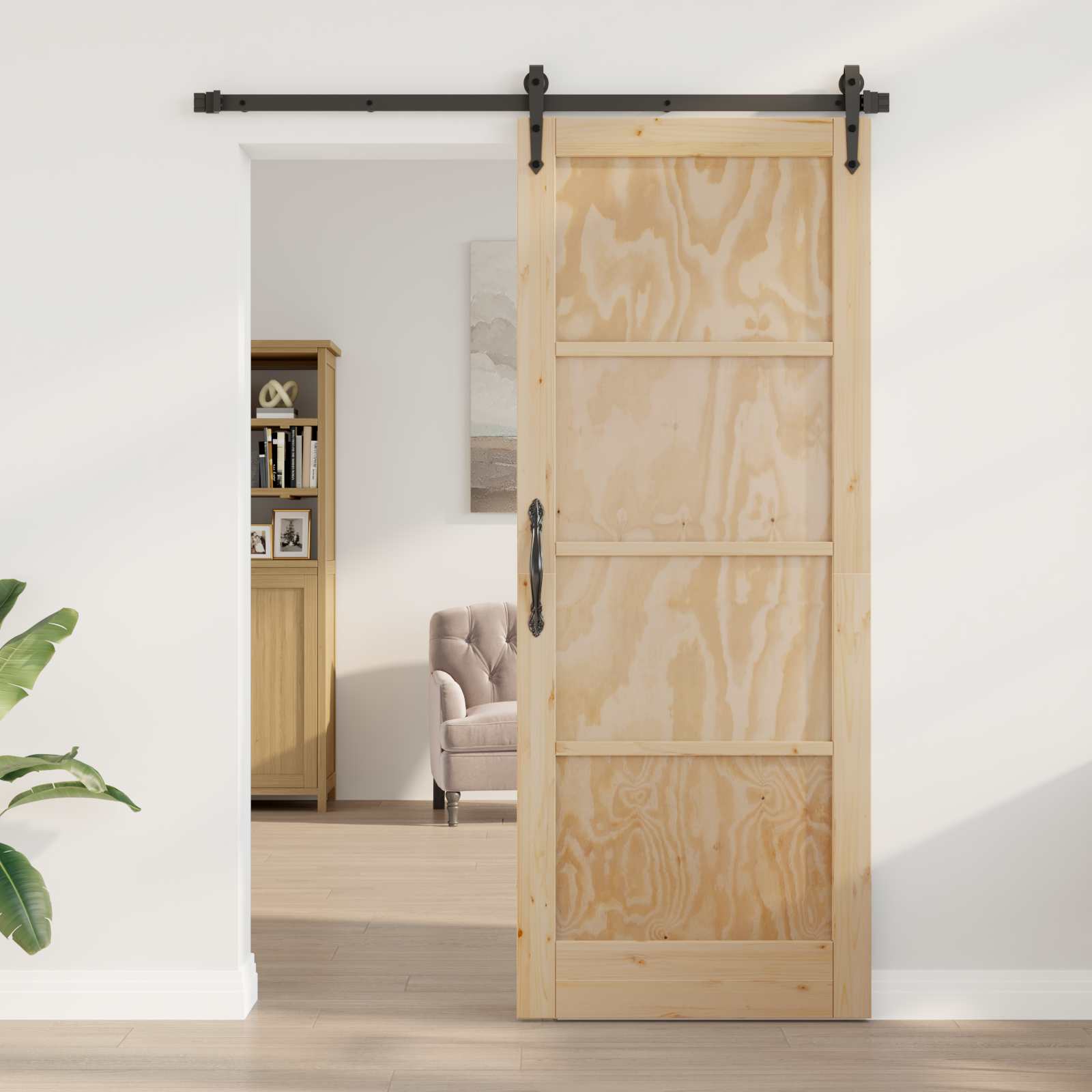 vidaXL Ușă de interior natural 93 x 211 cm placaj