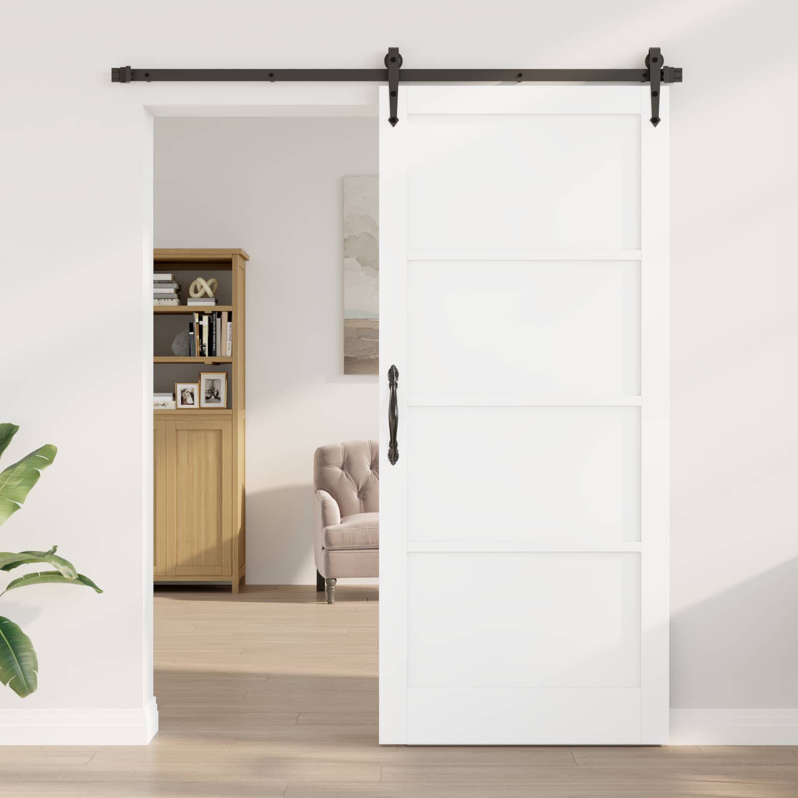 vidaXL Ușă de interior Alb 93 x 211 cm placaj