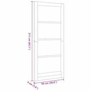 Vnitřní dveře Bílá 93 x 211 cm Překližka - obrázek 8