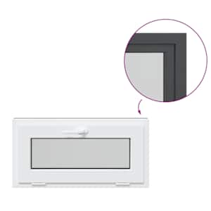 Okeno do suterénu RISOR 80 x 40 cm PVC a sklo Antracitová - obrázek 8