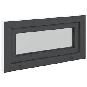 Okeno do suterénu RISOR 80 x 40 cm PVC a sklo Antracitová - obrázek 6