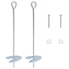 vidaXL Muldade ankurdus 2 tk &Oslash;10 x 40 cm Galvaniseeritud metall