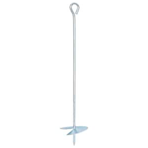 Zemeljski klin 4 pcs Srebrna Ø10 x 50 cm Cinkani kovina