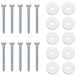 Zemní kotva 10 pcs Stříbrná Ø10 x 50 cm Pozinkovaný kov - obrázek 6