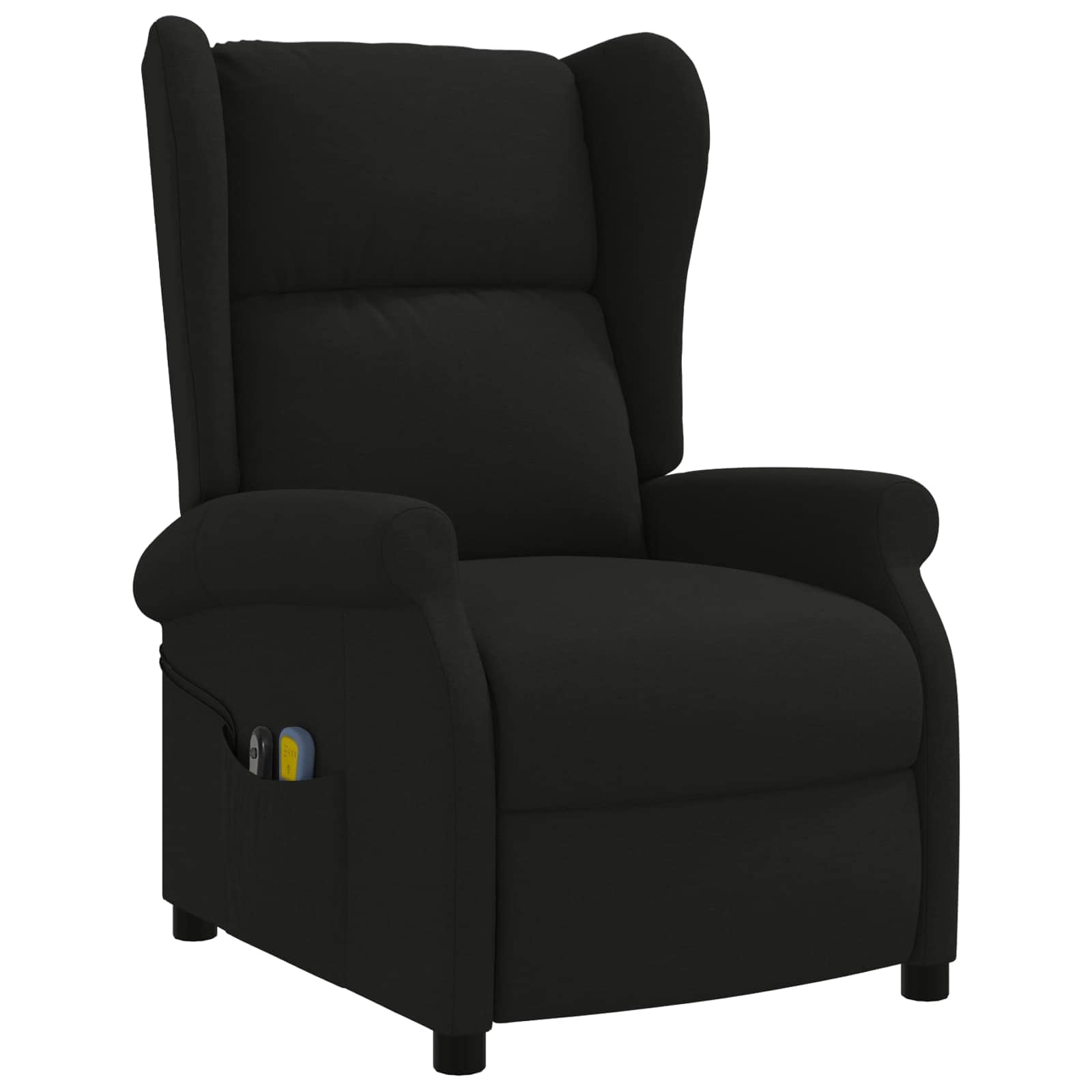 vidaXL Wing Back elektrischer Massagesessel Schwarz Stoff – Bild 3