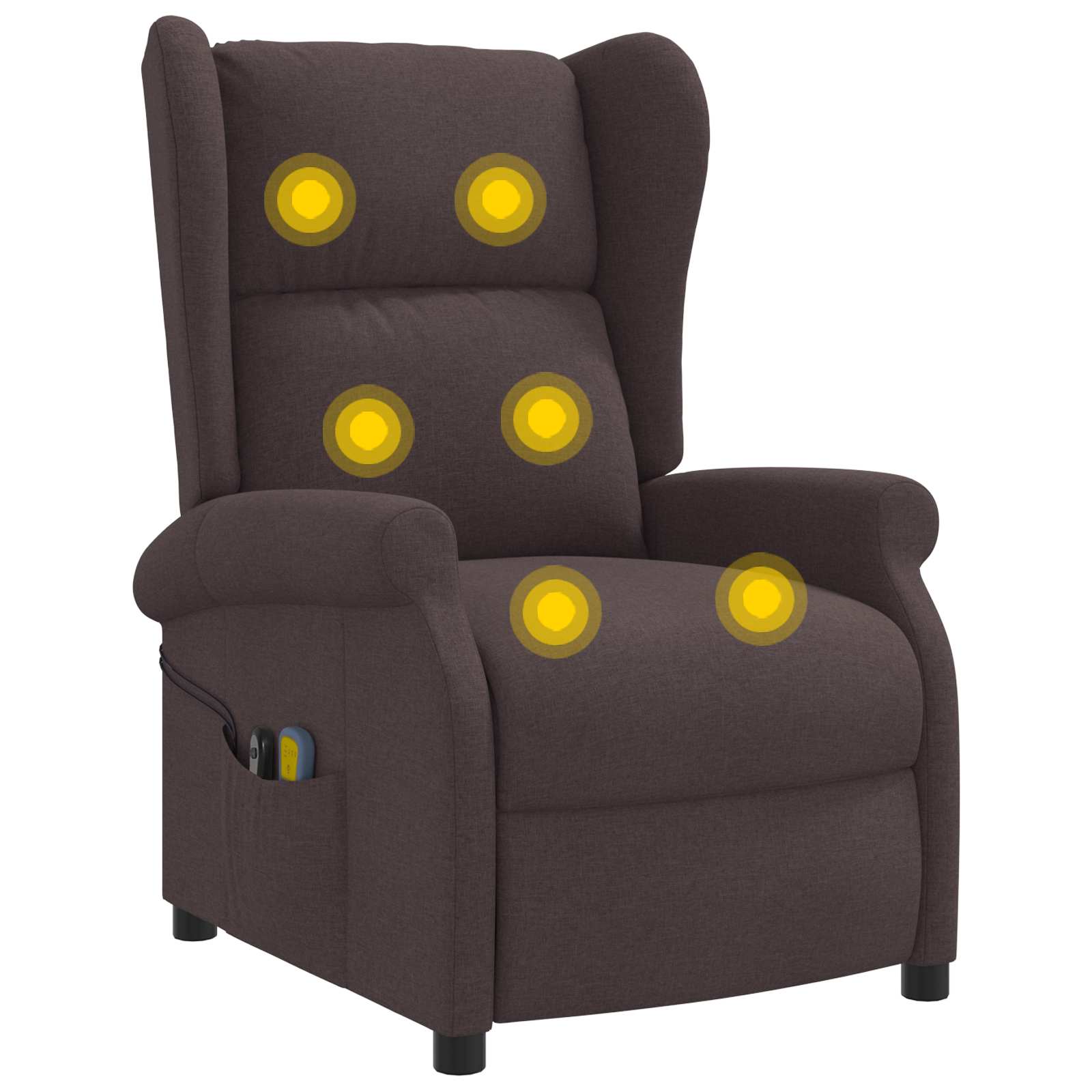 vidaXL Tmavě hnědá Textil