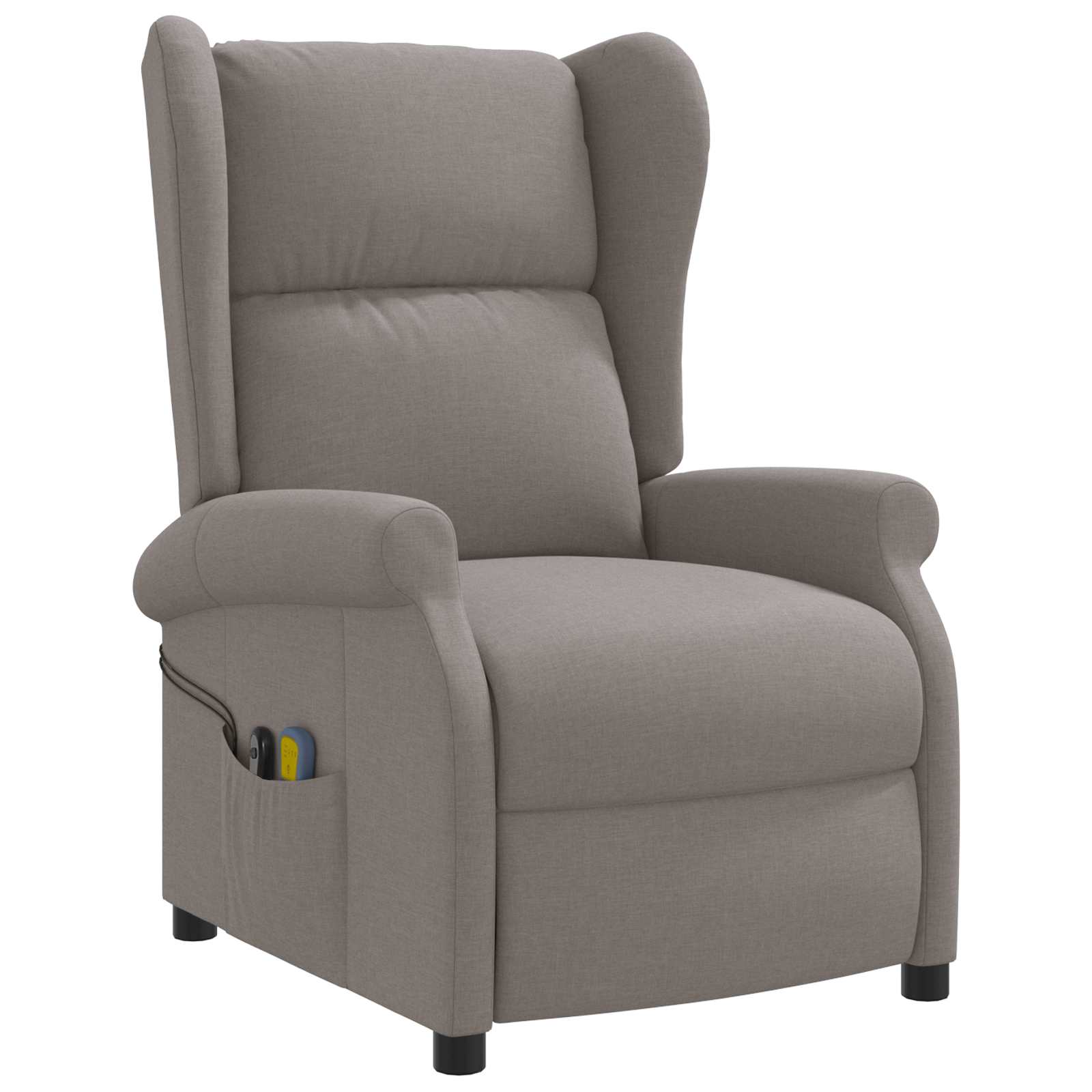 vidaXL - Wingback - elektrische - massage - relaxstoel - Taupe - Stof