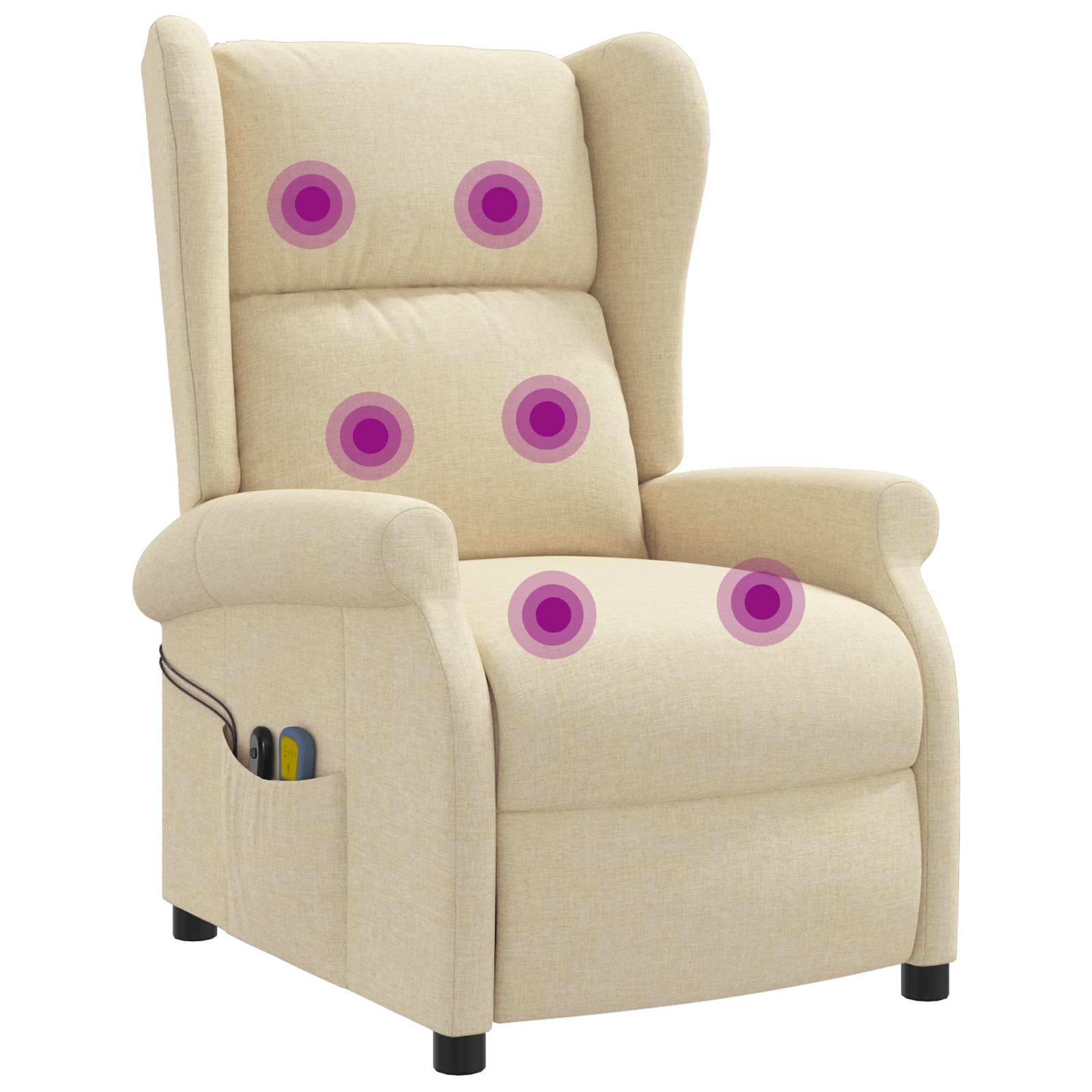 vidaXL Krémová Textil