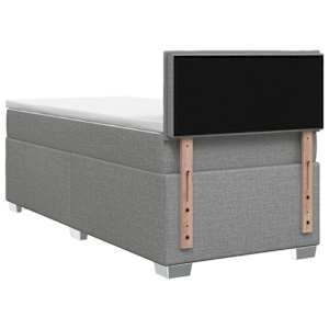 Postel boxspring s matrací Světle šedá 80 x 200 cm Textil - obrázek 7
