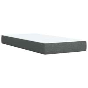 Postel boxspring s matrací s čelo Tmavě šedá 80 x 200 cm Textil - obrázek 5