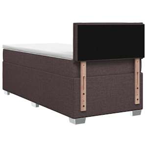 Postel boxspring s matrací Tmavě hnědá 90 x 190 cm Textil - obrázek 7