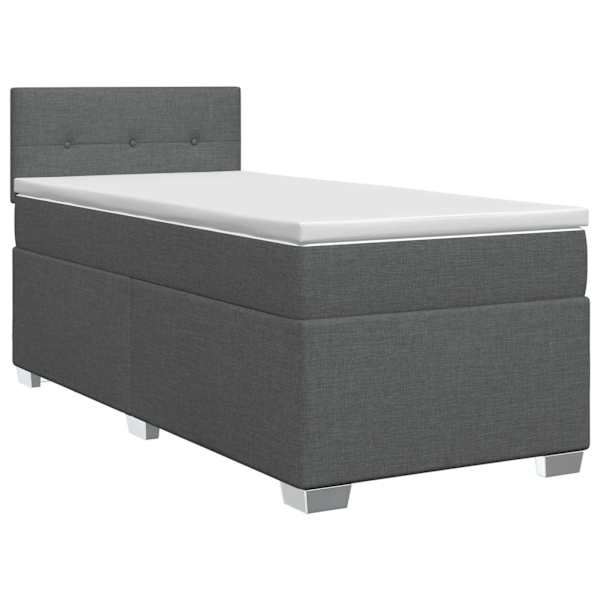 vidaXL Vedruvoodi madratsiga peaga Tumehall 90 x 190 cm kangas