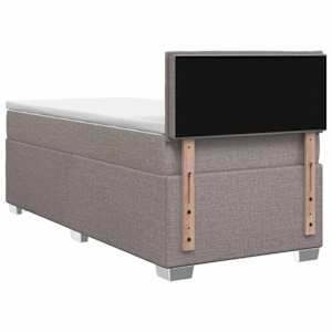 Postel boxspring s matrací s čelo Taupe 90 x 190 cm Textil - obrázek 7