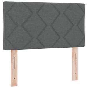Postel boxspring s matrací Tmavě šedá 100 x 200 cm Textil - obrázek 3